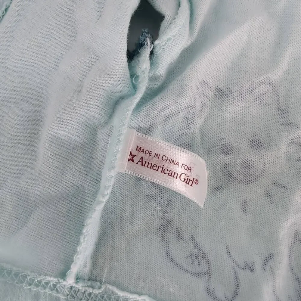 American Girl Doll Retired Blue Two Piece Pomeranian Pajamas Set for 18